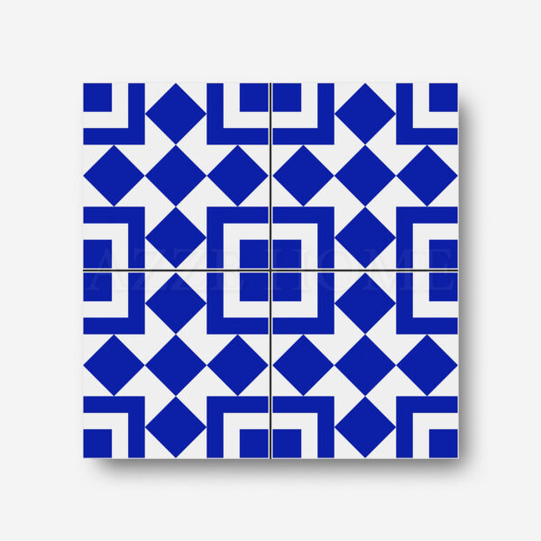 8x8 blue patterned tiles iyk46