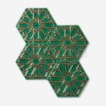 Shaped glazed gilding tiles