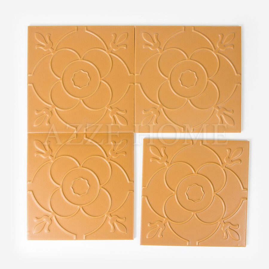 Shaped-glazed-tiles-20x20-flower-model-orange-top-porcelain-ceramic-uncracked-matte-tile-best-store-installer-luxury-shop-installer-house-importer-nearme-mosaic-setter-vitrified-wholesale-price