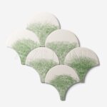 Shaped glazed grass tile