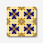 blue pattern backsplash tile imk07