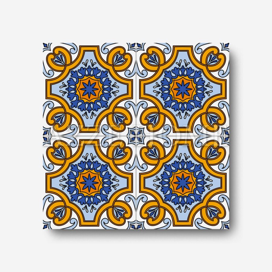 patterned tile backsplash
