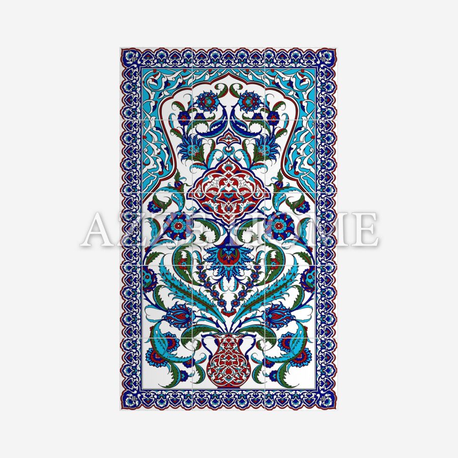 60x100-1-wall-ceramic-porcelain-handmade-decor-tile-panel-islamic-pattern