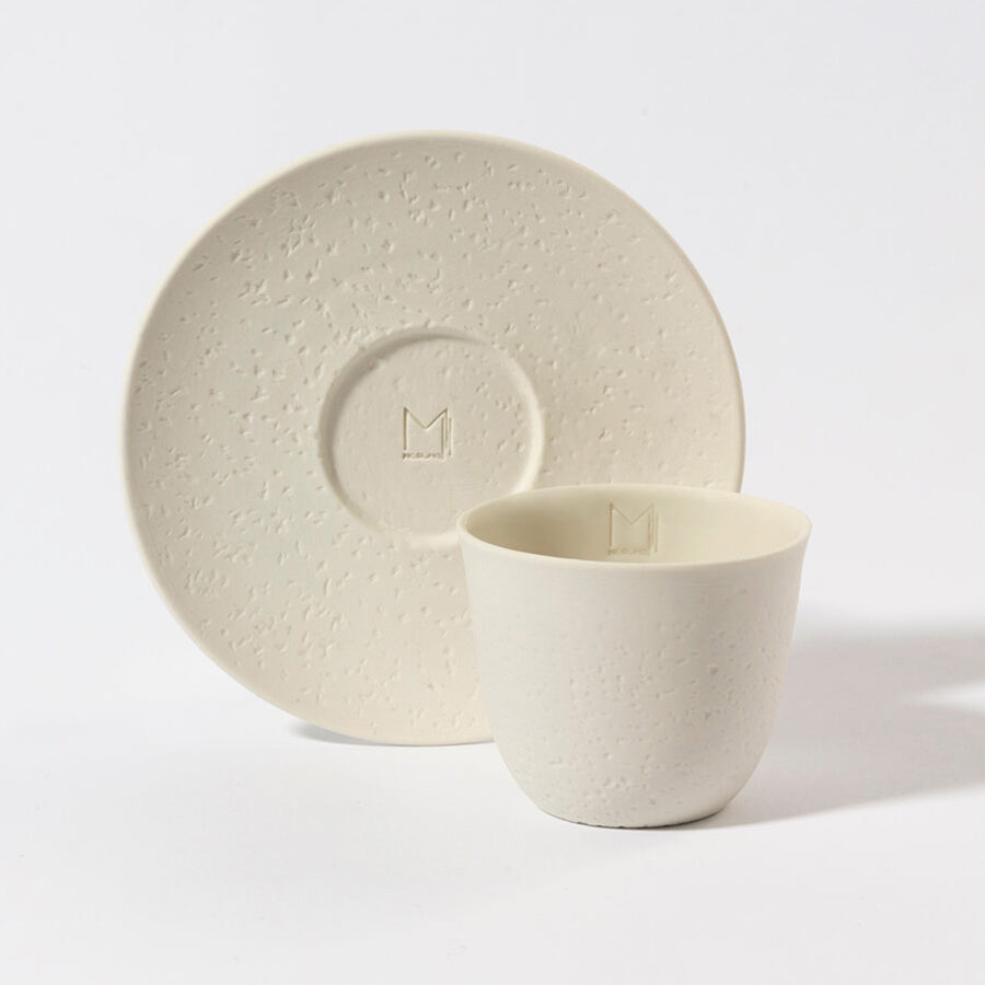 Pure Porcelain Single Espresso Cup & Saucer - Image 2